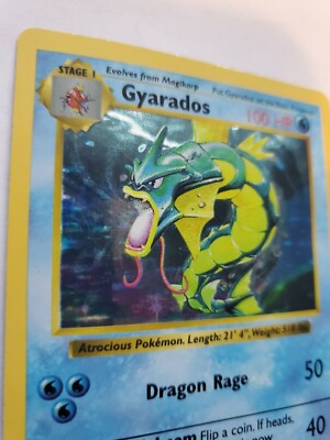 Gyarados Shadowless Base Set Holo Pokemon Card Jungle Fossil WOTC