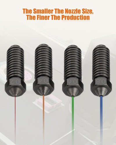 10 Pcs Hardened Steel Nozzle Fit for Anycubic Kobra 3 3D Printer, M6 Thread, ... - Picture 6 of 6
