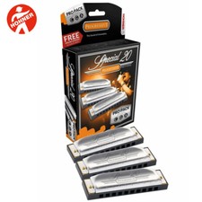 HOHNER 3P560BX SPECIAL 20 PRO PACK HARMONICA HARP 3 HARPS A,C,G