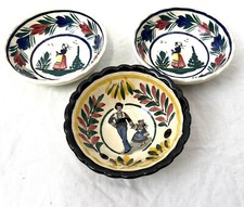 3 coupelles bols anciens en faience de Quimper Saint Jean de Bretagne
