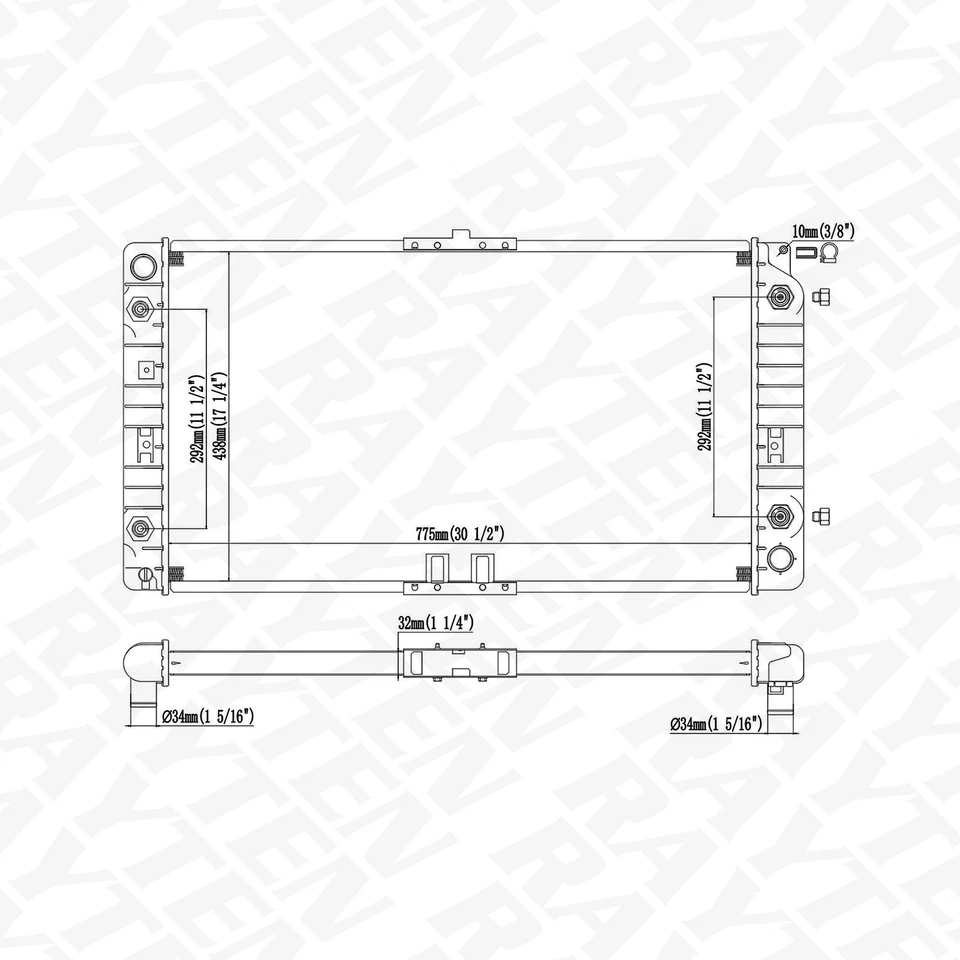 Aluminum Radiator for Cadillac Commercial Chassis Fleetwood Caprice Impala V8 - Image 2 of 4
