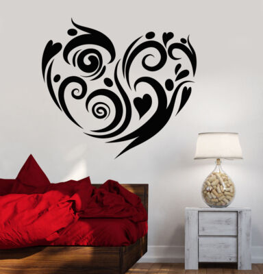 Vinyl Wall Decal Heart Love Romance Bedroom Decor Stickers (1085ig) | eBay