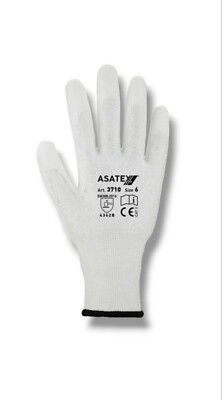ASATEX 3710 Schnittschutzhandschuhe Gr 10 weiß HDPE Polyurethan Arbeitshandschuh