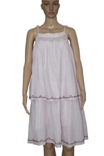 Happy X Nature DREAM MIDI DRESS Embroidered Tiered Purple Crochet Lace New L