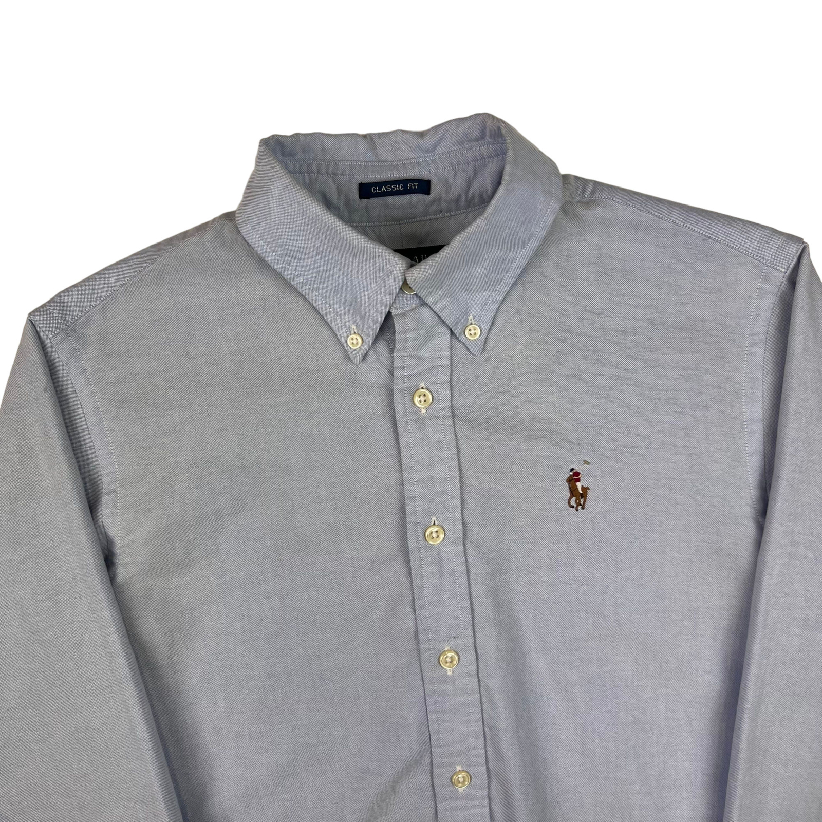 Ralph Lauren Classic Fit Polo Blue Long Sleeve Women's Small image 3