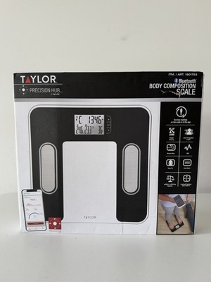Taylor Bluetooth Body Composition Scale Precision Hub BMI Body Fat Muscle Water.