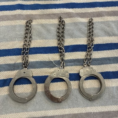 Lot Of 3  Original Peerless  Stainless Ankle Cuffs (Leg Irons) Law Enforcement