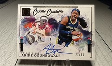 ARIKE OGUNBOWALE | 2025 Panini WNBA IMPECCABLE Canvas Creations AUTO #/35 Wings