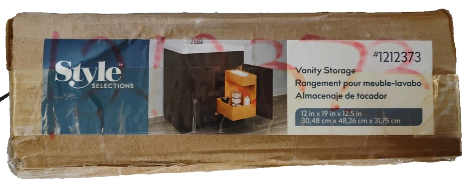 Mueble de baño de almacenamiento de tocador organizador de cajones deslizables Style Selections Foto 3 de 4