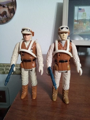 Vintage Star Wars 1980 2X HOTH REBEL SOLDIER Figures Complete w/Backpacks *READ*