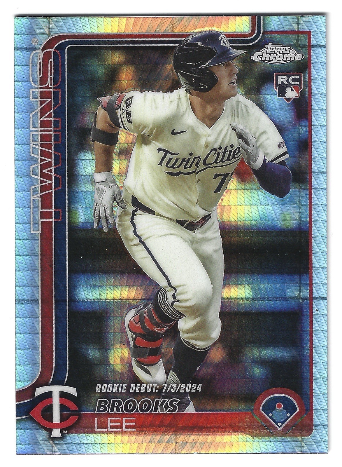 2025 Topps Chrome Update Brooks Lee RC Rookie Debut Prism Refractor #USC6 Twins