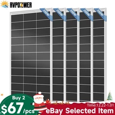 200W 300W 400W 800W 12V Solar Panel Mono 18BB Battery Charge RV PV Home Off-Grid