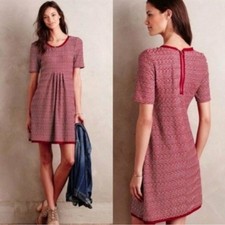 Anthropologie x Maeve Women's Red Dora Shift Dress