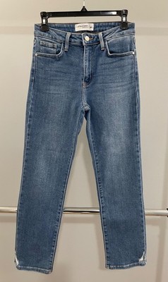 JUST BLACK Blue Denim Jeans Sz 26 Straight Leg w/Stretch Medium Wash BP415J USA