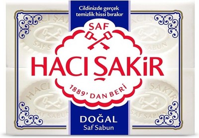 Haci Sakir Hamam Seife Natur - Saf Dogal Sabun (4x150g) 600g