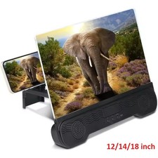 12/14/18" Phone Screen Magnifier With Bluetooth Speaker Amplifier Stand Holder