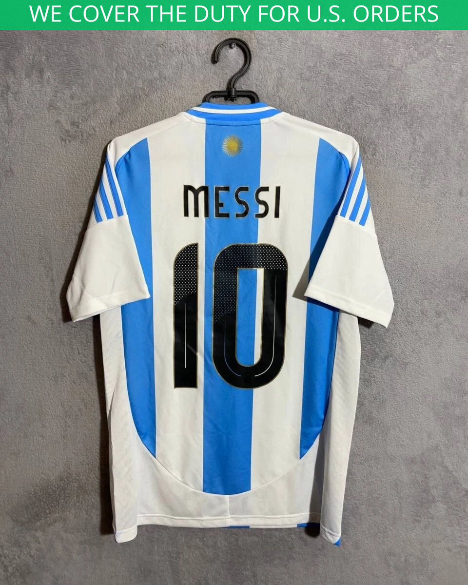 Argentina  National Team Uniform メッシ Messi Argentina Jersey Home Football Soccer Shirt 2024 Adidas Men