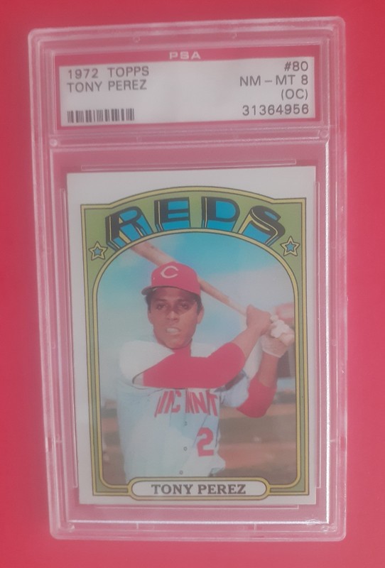 1972 TONY PEREZ PSA 8 (o/c) ... BONUS VINTAGE CARDS ADDED FREE!!