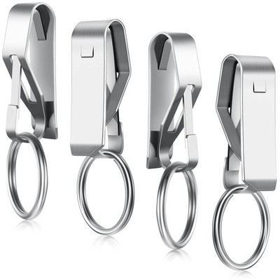 Moxweyeni 4 Pieces Belt Key Clip Holder as pictures shown, Silver