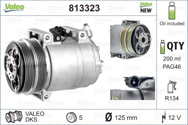 Valeo 813323 Kompressor, Klimaanlage FÜR Ford Ford Australia Volvo Volvo (Changa-image