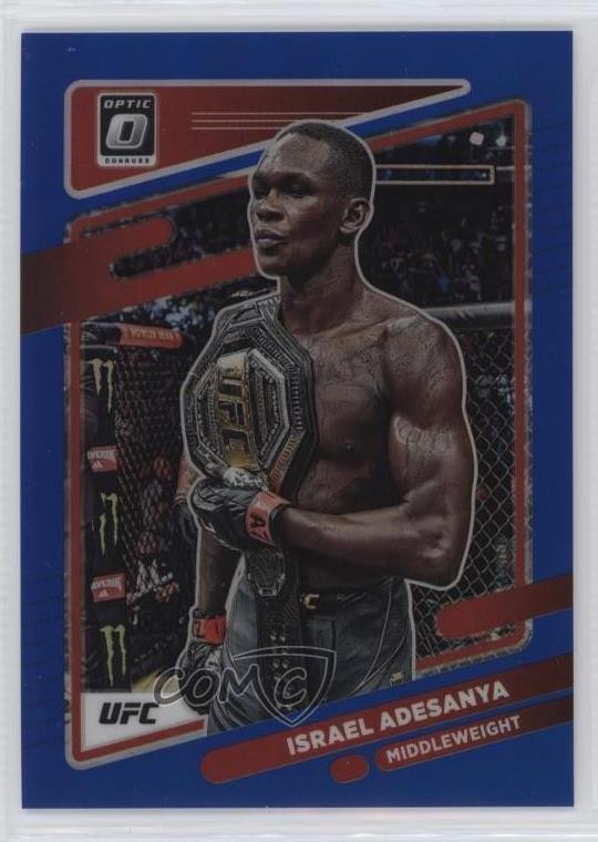 2022 Panini Donruss Optic UFC Blue Prizm 44/99 Israel Adesanya #6 1co0
