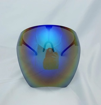 Blue Mirror Coating PC Full Face Mask Visor Anti-Fog UV Protective Goggles