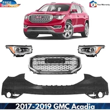 Front Bumper Cover Paintable & Grille Assembly For 2017-2019 GMC Acadia