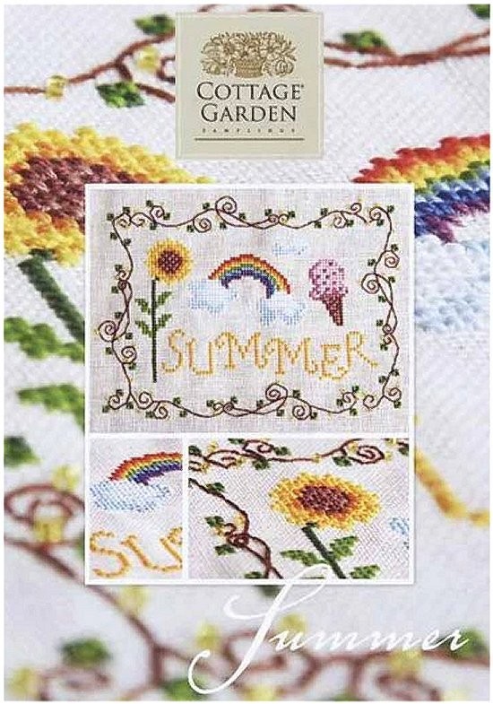 Cottage Garden Samplings SUMMER Cross Stitch Pattern Only sunflower / ice cream