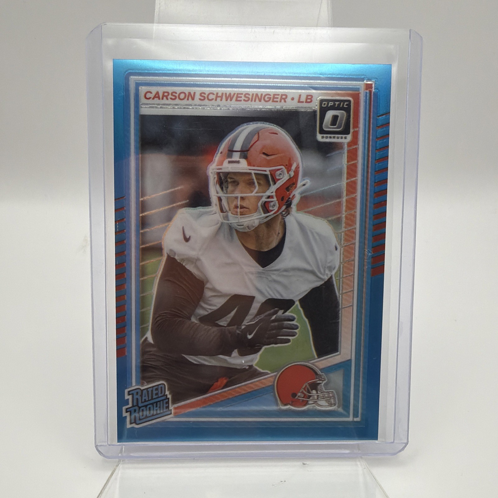 2025 Optic Carson Schwesinger #217 Rated Rookie AQUA /349