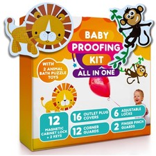 Child Safety Kit - 67 Pack Baby Proofing Essentials Magnetic Cabinet Locks,...