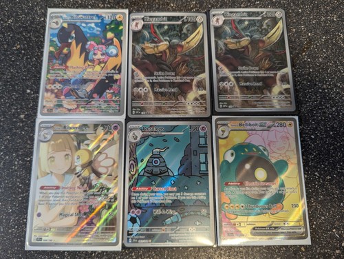 25 Full Art IR Illustration Rare EX Pokemon Cards Card Lot Dusclops Ribombee ++