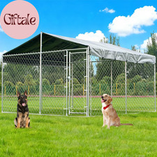 10X10Ft Extra Large Dog Kennel Outdoor, Heavy-Duty outside Dog Kennel with Roof,