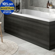 Modern Bathroom 1700mm Front Side Bath Panel 16mm MFC Charcoal Grey Easy Cut