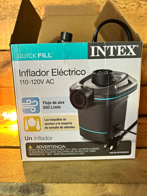 Intex Quick Fill AC Electric Pump 110-120V Inflates/Deflates 650 L/min 3 Nozzles