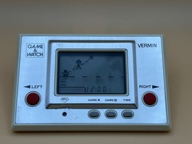 Nintendo Game & Watch Green VERMIN MT-03 Silver Series 1980 With Box