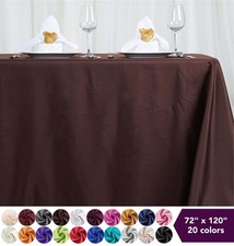 6 pcs 72x120" Polyester RECTANGLE Tablecloths Wedding Party Table Linens SALE