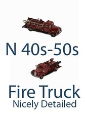 N Scale FIRE TRUCK vintage 1940-50s detailed and comes PAINTED