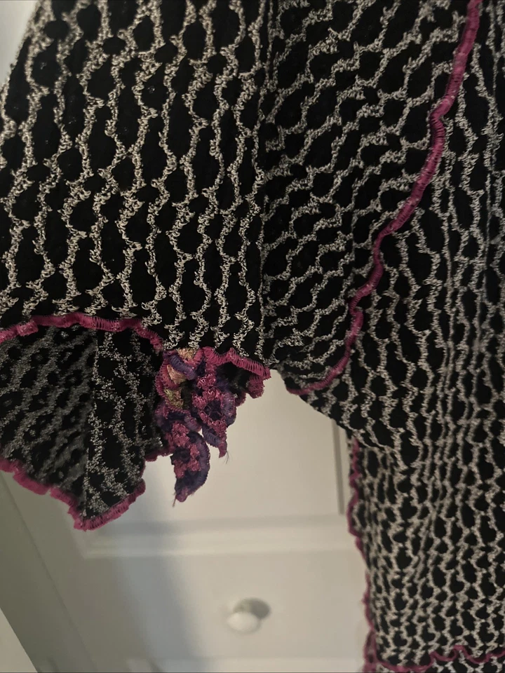 Palomitas de maíz vintage de encaje tejido 2 piezas Túnica y maxi falda, ¡increíble! Foto 3 de 4