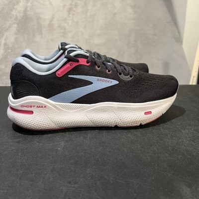 Brooks Ghost Max Shoes Womens Size 9 Black Pink Road Running Cushion 1203951B082