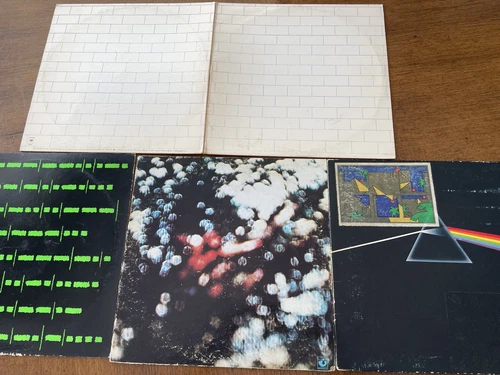 Pink Floyd 5 LP lot WALL Dark Side Moon Obscured Clouds Roger Waters Radio KAOS