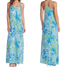 NWT LILLY PULITZER Jaylene Silk Maxi Dress Size S "Limeade' Org $278.00 Resort