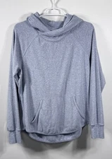 The Normal Brand Sweatshirt Hoodie Blue - Gray Logo Women’s S Oversized