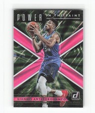 2021-22 Donruss #3 Giannis Antetokounmpo Power in the Paint Holo Pink Laser
