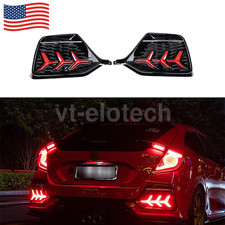 For Honda Civic Hatchback 2017-21 Fish Bone Led Rear Bumper Fog Light Brake Lamp For Honda Civic Hatchback 2017-21 Fish Bone Led Rear Bumper Fog Light Brake Lamp