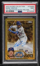 2023 Gilded Collection Gold Etch Yellow 2/75 Mark Vientos PSA 9 MINT Auto 0s2w