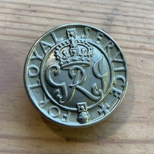 WWII era For Loyal Service George VI Lapel Badge 