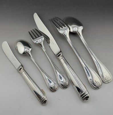 Malmaison Christofle Silver Plated 6 Pc Setting Knife,Fork,Salad