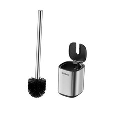 Toilet Brush Holder Set Toilet Bowl Brush Automatic Open lid 1 Stainless Steel