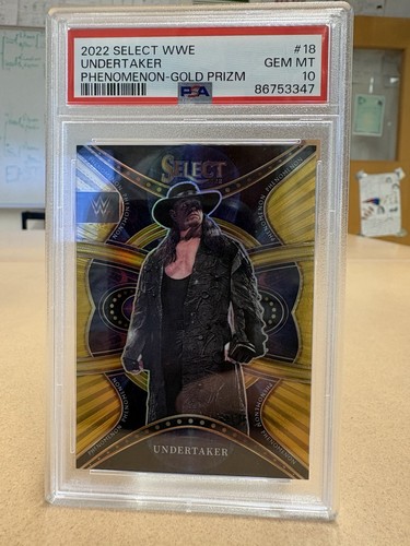 2022 Select WWE Undertaker Phenomenon Gold Prizm /10 PSA 10