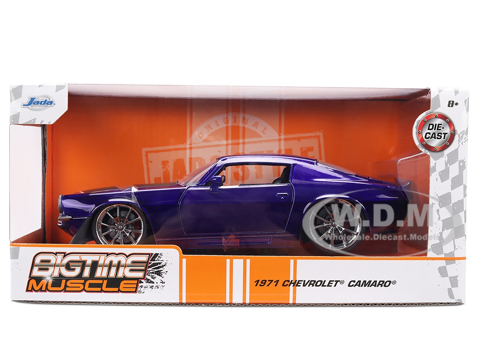 1971 CHEVROLET CAMARO Z/28 PURPLE 1/24 DIECAST MODEL CAR BY JADA 36592